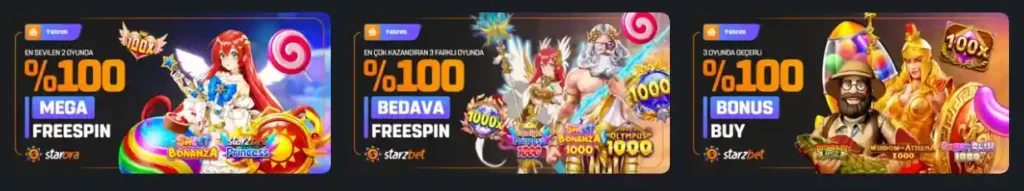 Starzbet bonuslarından bir görsel